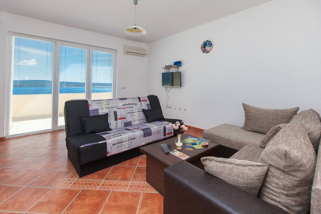 livingroom with sleeping couch