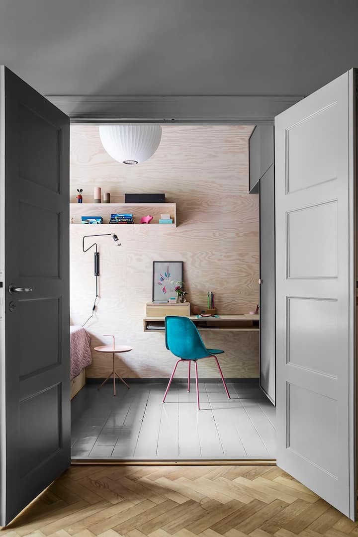 Sovrum (1) bredvid vardagsrummet (dubbelsäng 150 cm)