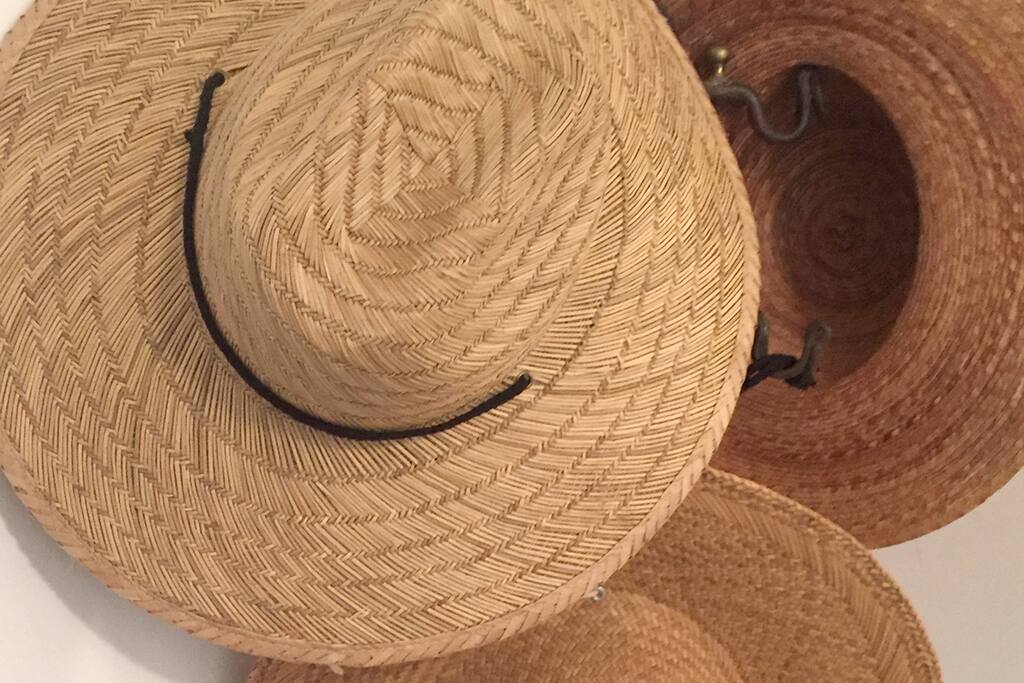 Main cottage, hats in the mud room entry