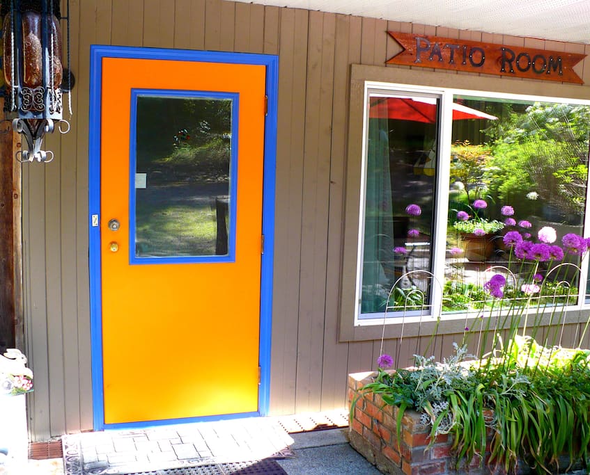Patio room's private entrance.
