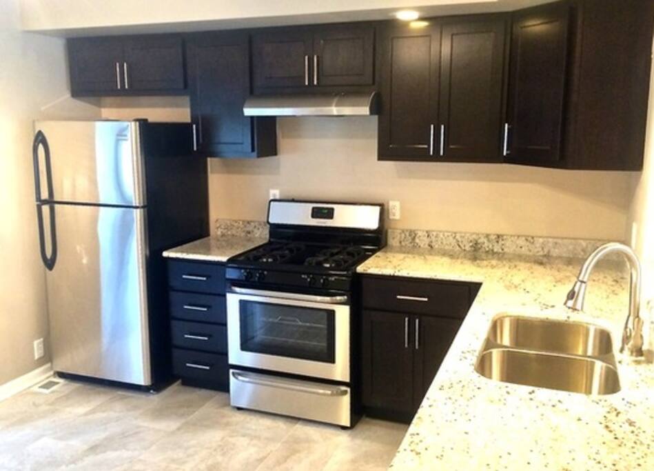 recently renovated, stainless steel appliances