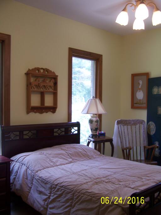 Bedroom #1 - Full size bed Sleeps 2 with rocking chair & country view