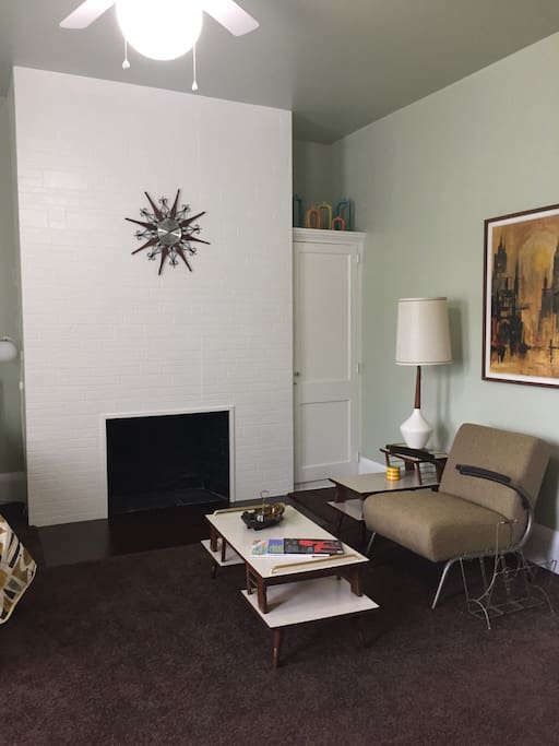 Decorative fireplace only. Small closet.