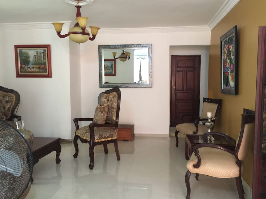 This is the living area between the Kitchen and Bedroom.