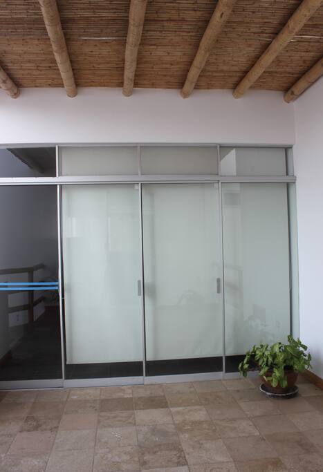 Apartment entrance inside the condominium