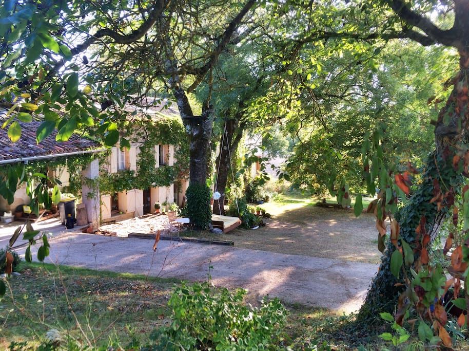 View of the country house from the parking place