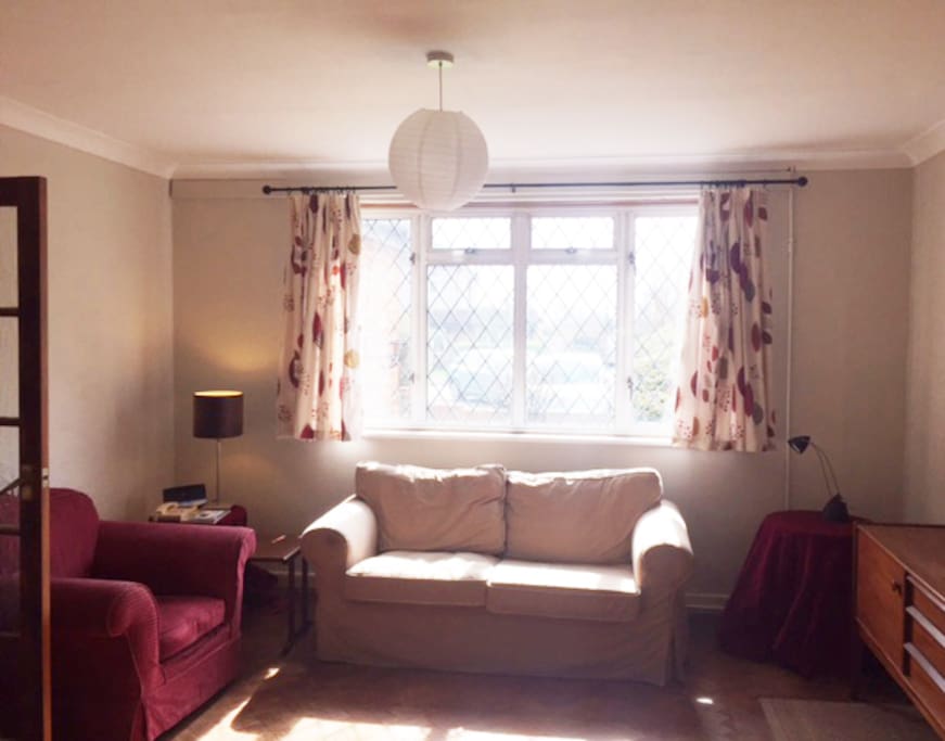 Bright, sunny lounge