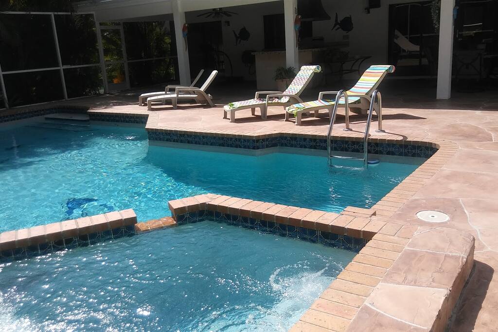 Pool area with Grill