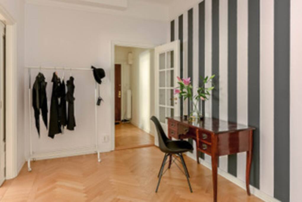 Hallway with work space
