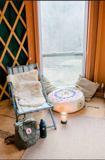 Inside the Yurt