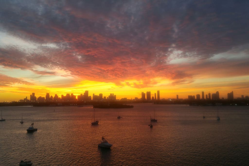 What you will see every night from the bedroom, living room and balcony