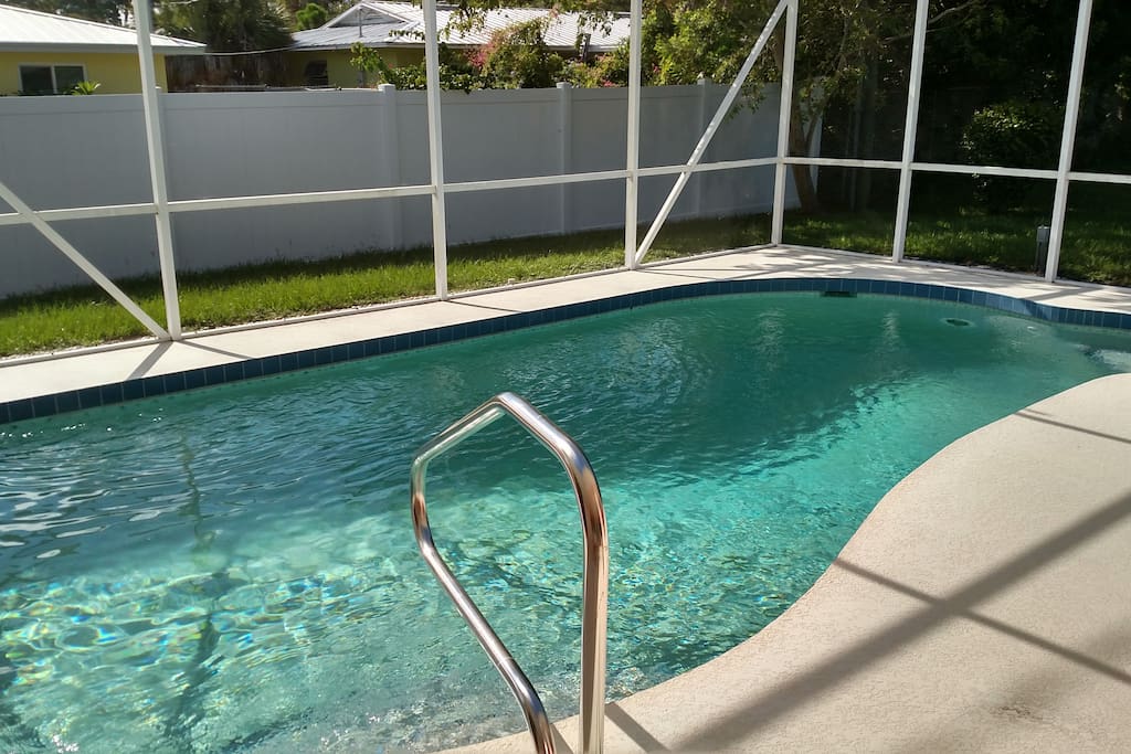 POOL
Screened In Has Seating and Table for Dining on Verandas