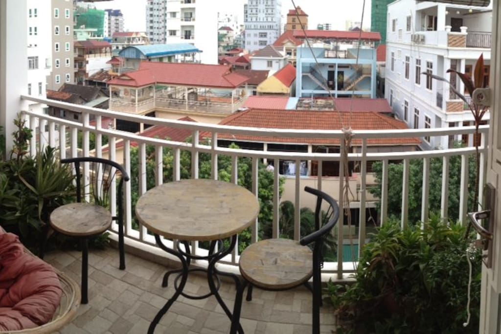 The balcony - a great spot for breakfast