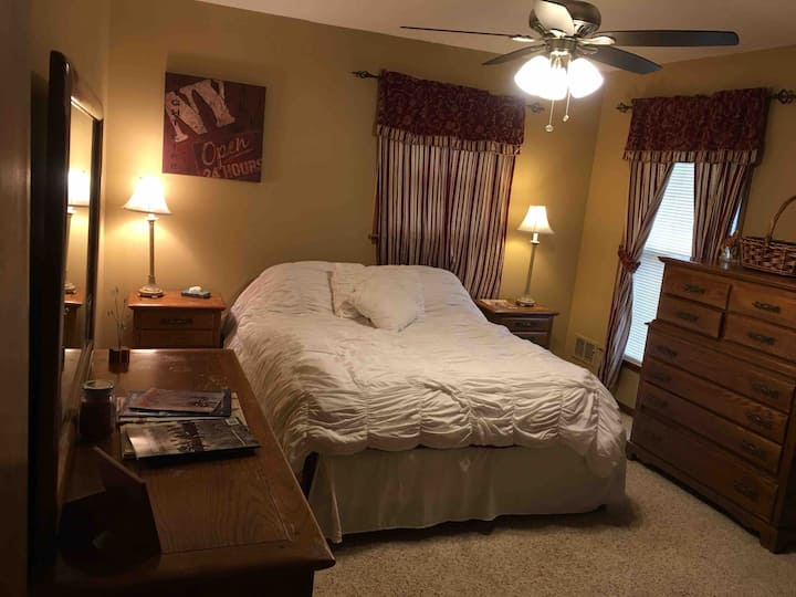 Bedroom at a Thoroughbred horse farm