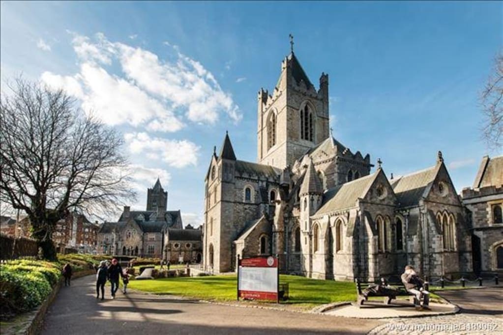 Christ Church Cathedral located directly across the road