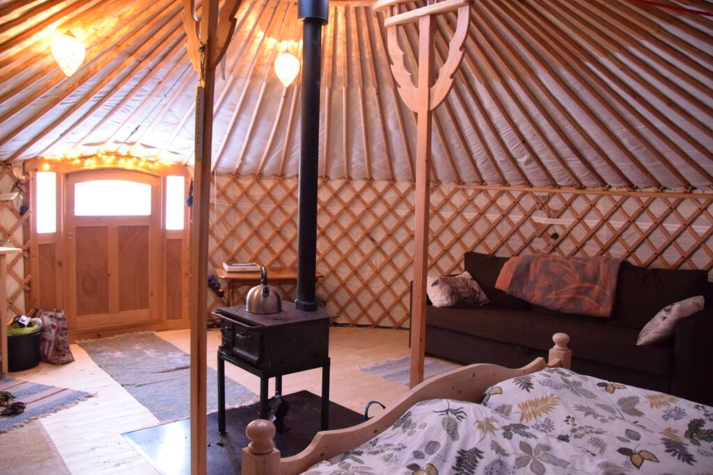 inside the yurt