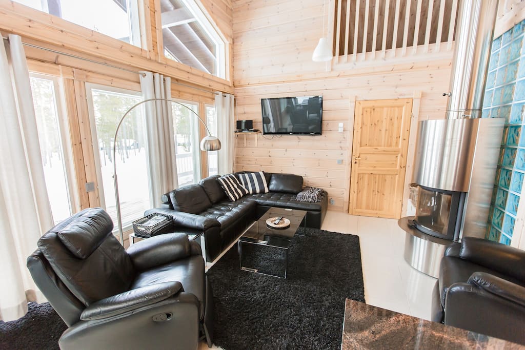 TV, iphone/ipod loudspeaker, fireplace.