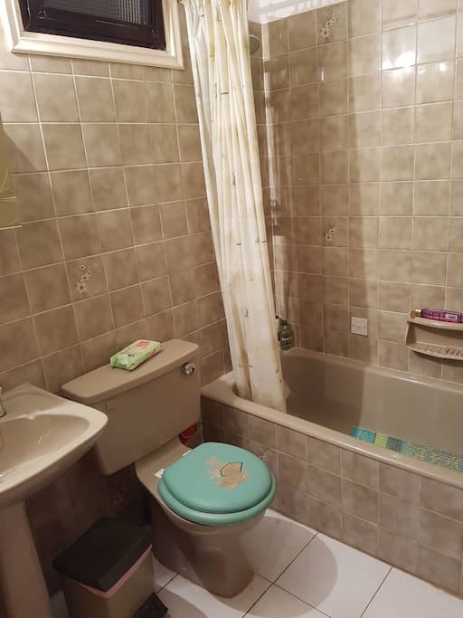 The bathroom.