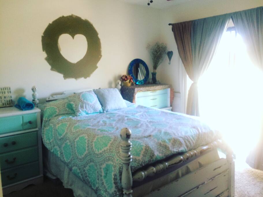 Stay in the master bedroom with balcony & bathroom attached :)