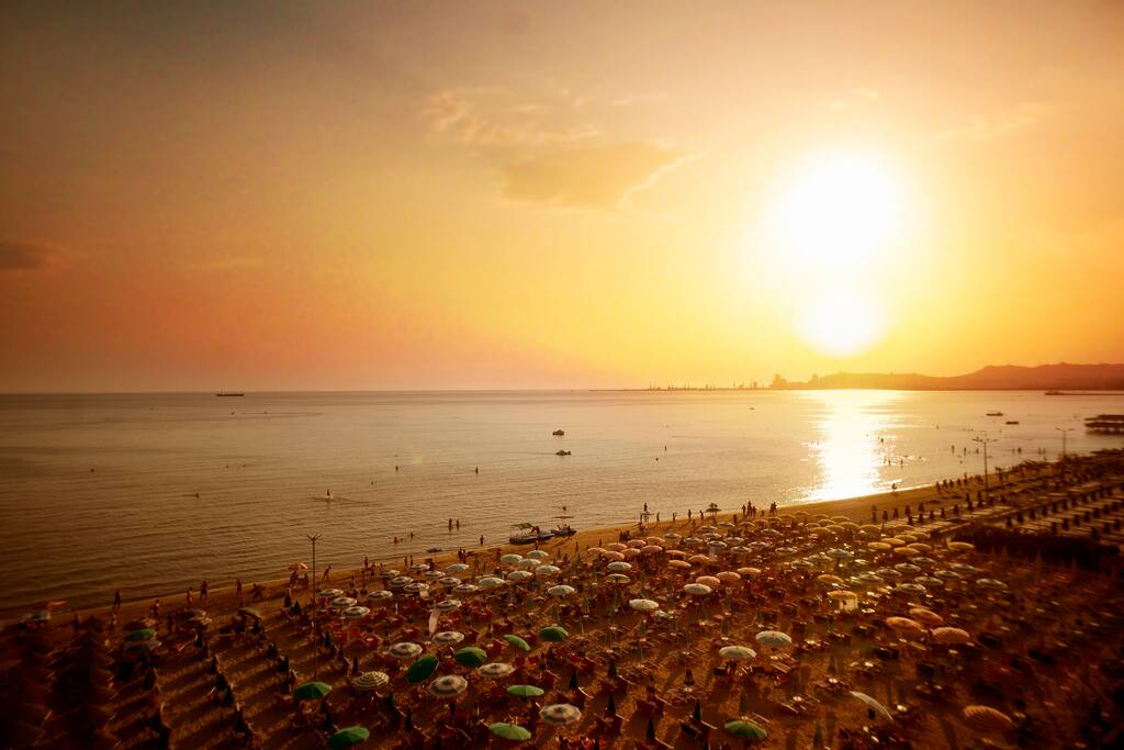the sunset is beautiful from the balcony and dining can be very special with such a view