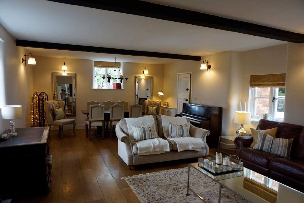 Lounge and dining room.