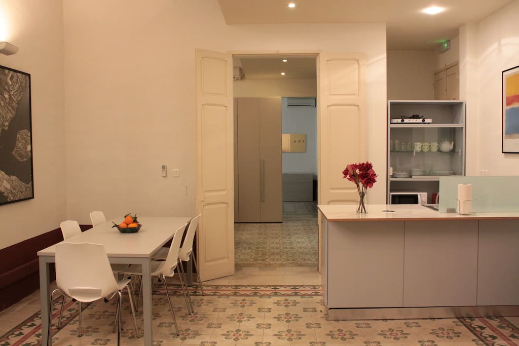 Kitchenette and dining area.