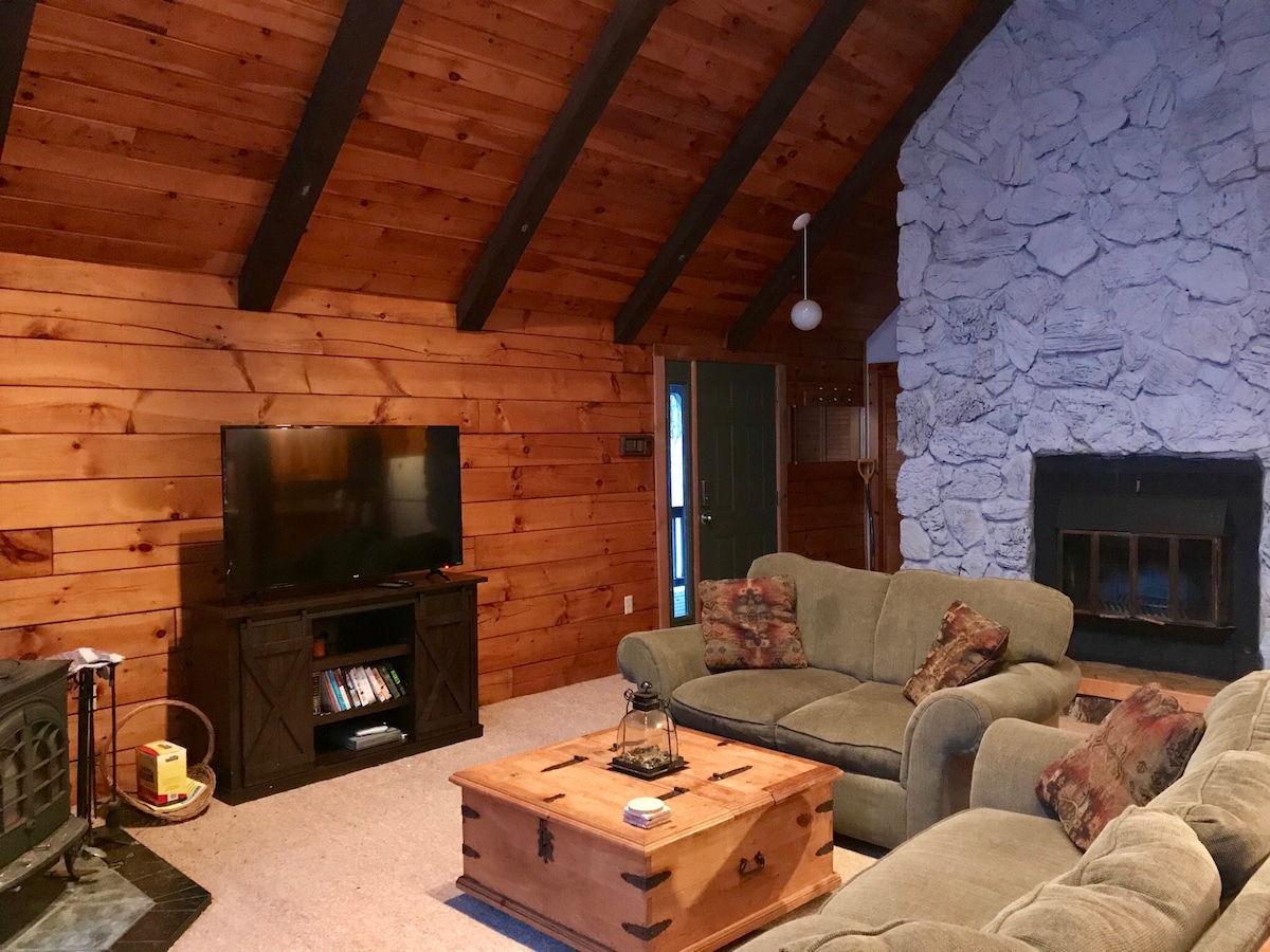 Dnevni boravak s dva kamina kako bi vam bilo dodatno toplo nakon hladnog dana na padinama