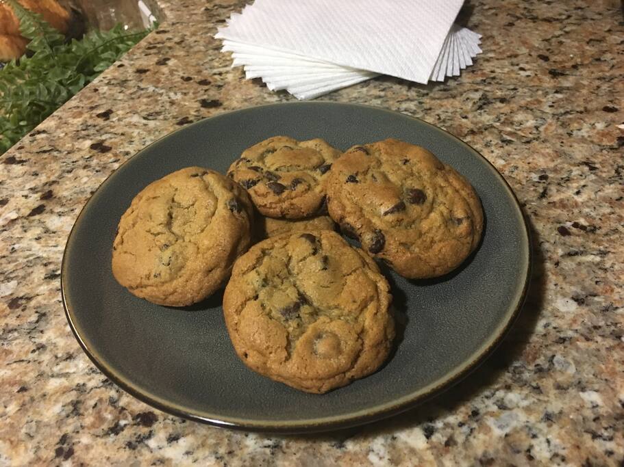 Warm cookies upon arrival!