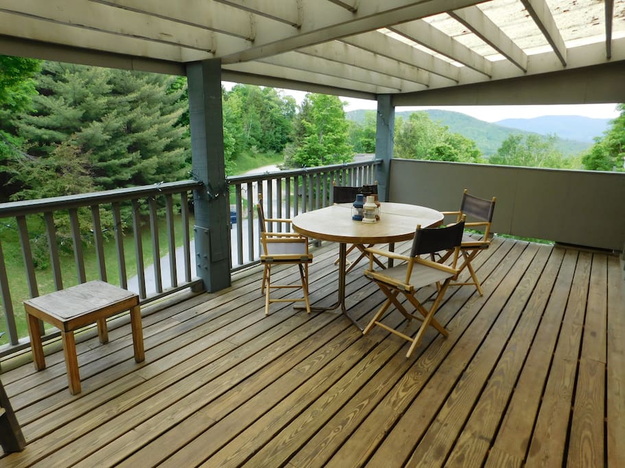 Big deck with views to the east