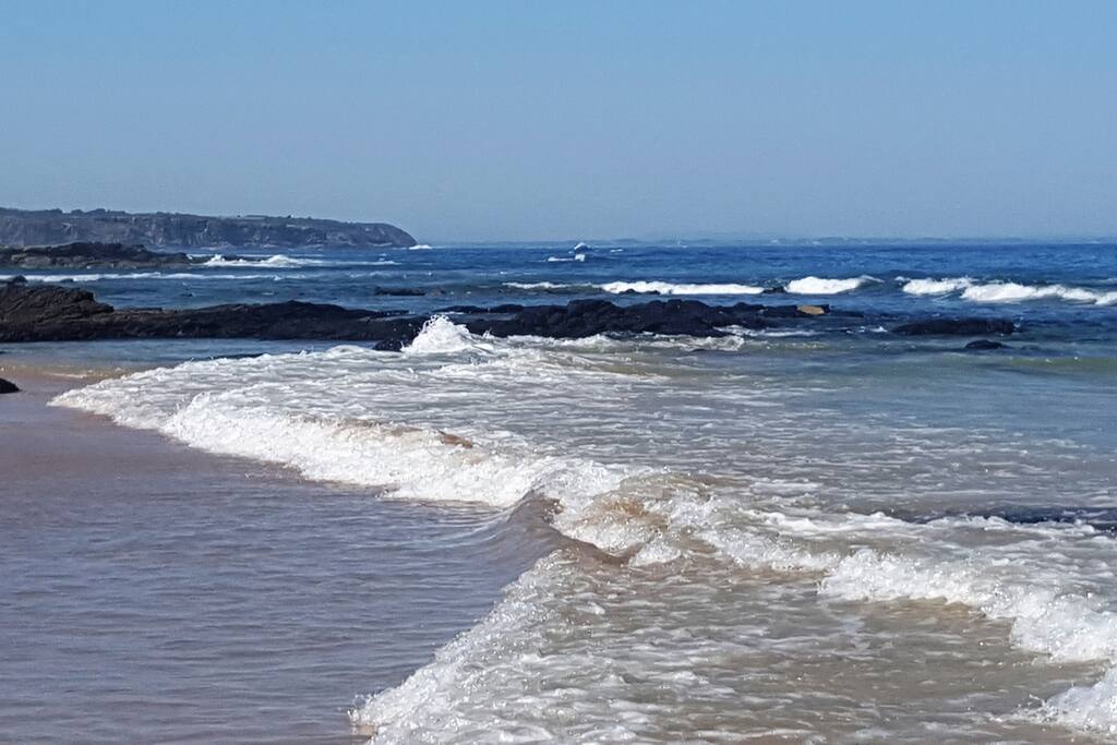 The apartment is only 150 metres from the beach - no views but you can hear the waves!