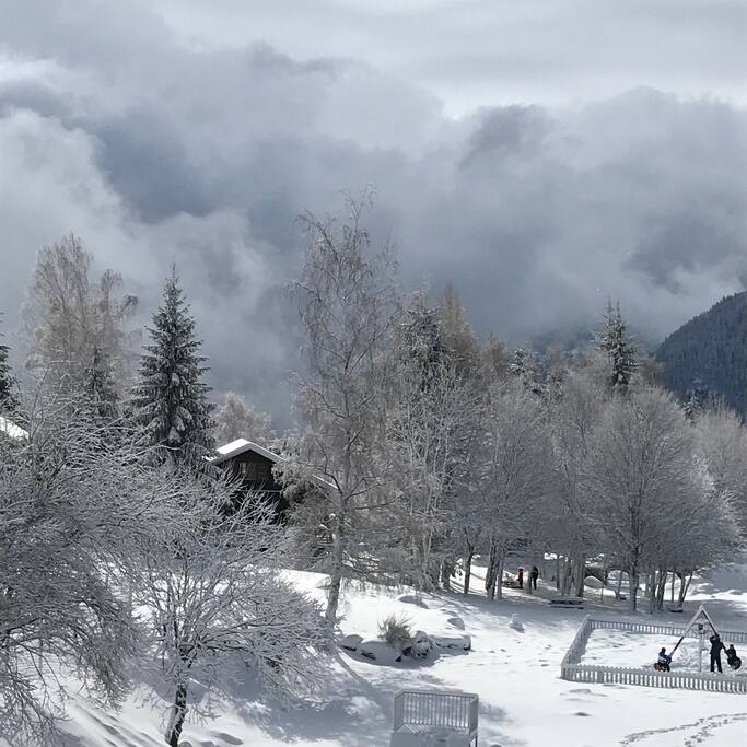 Vue balcon en février