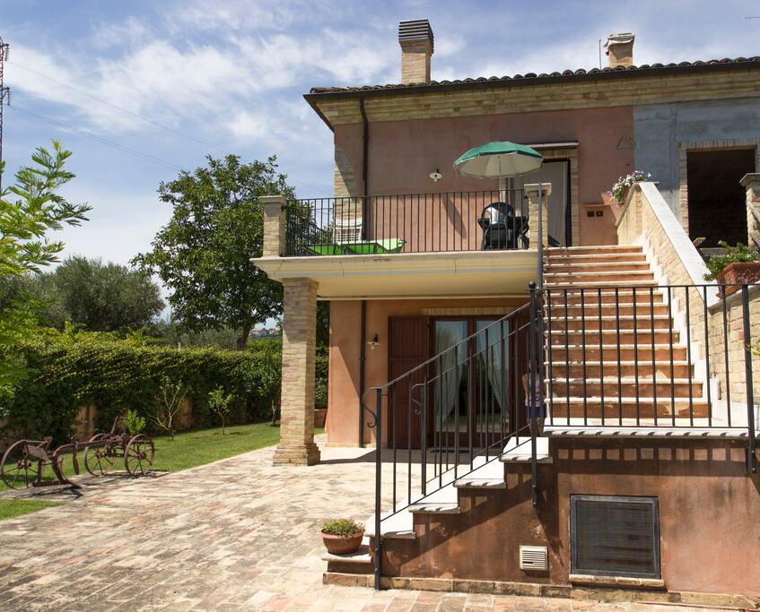 stairways to the private entrance