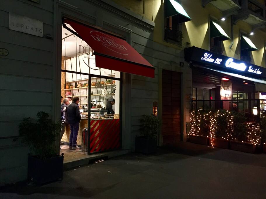 Entrance with Panini Durini next door, commonly known as the consierge