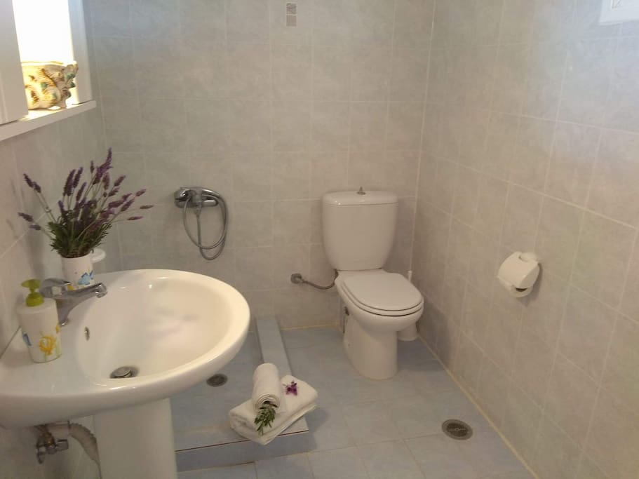 spacious bathroom