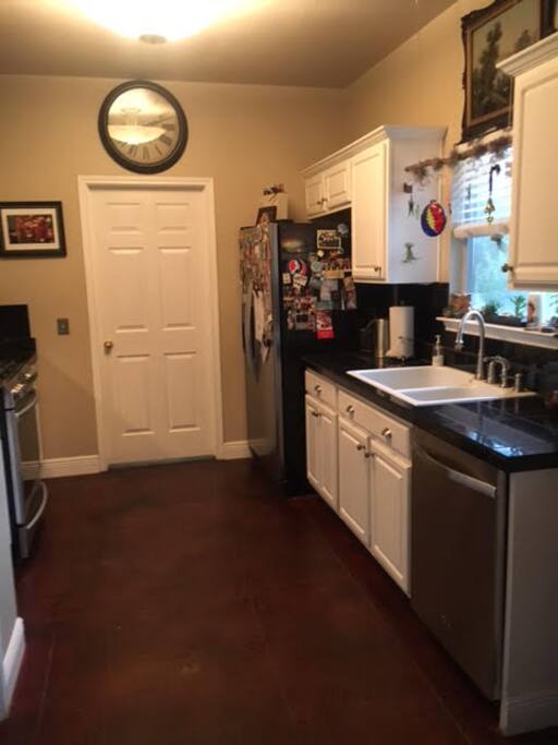 Enjoy views of the backyard from the kitchen