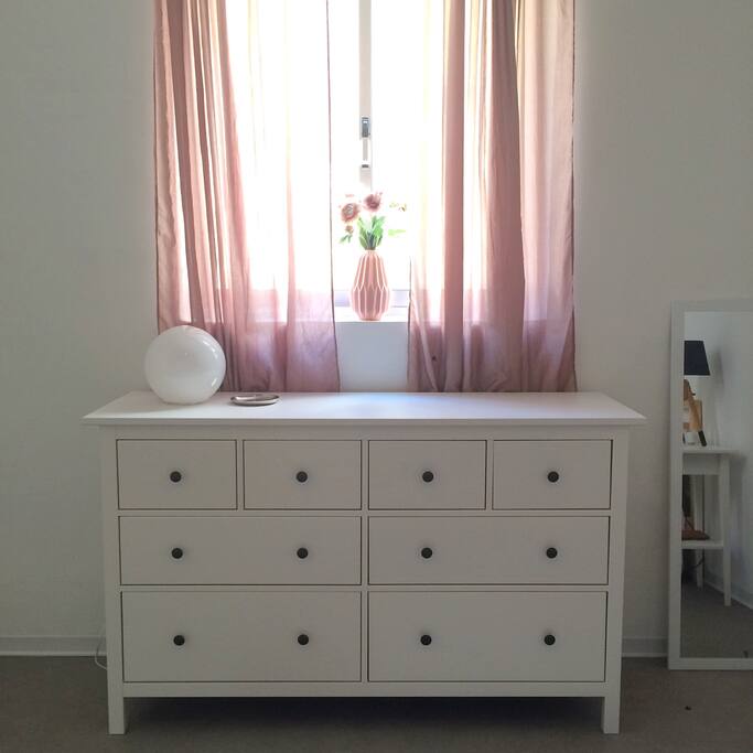 Big window makes the bedroom very bright