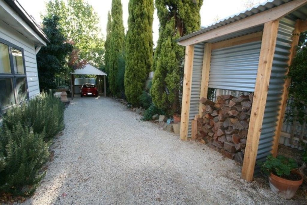 Driveway and carport for Guest