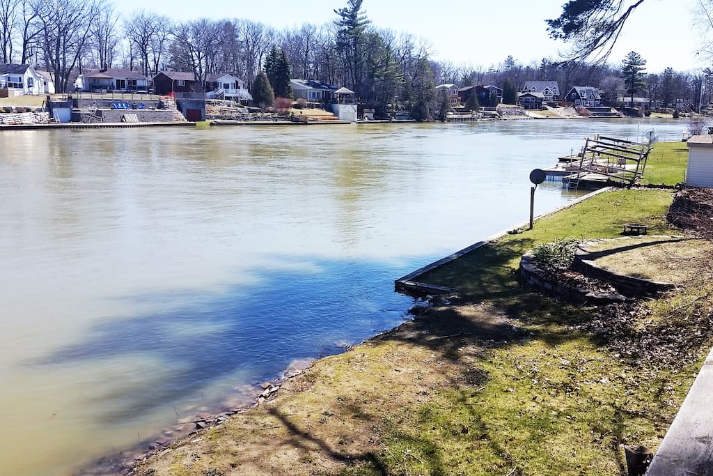 Nottawasaga River view from our deck.