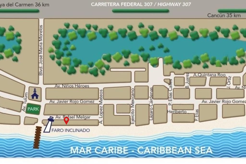 Priviledge location, ocean front and a few steps from the main square