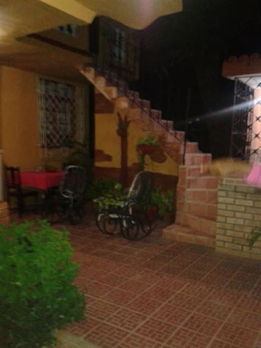 subida hacia la terraza