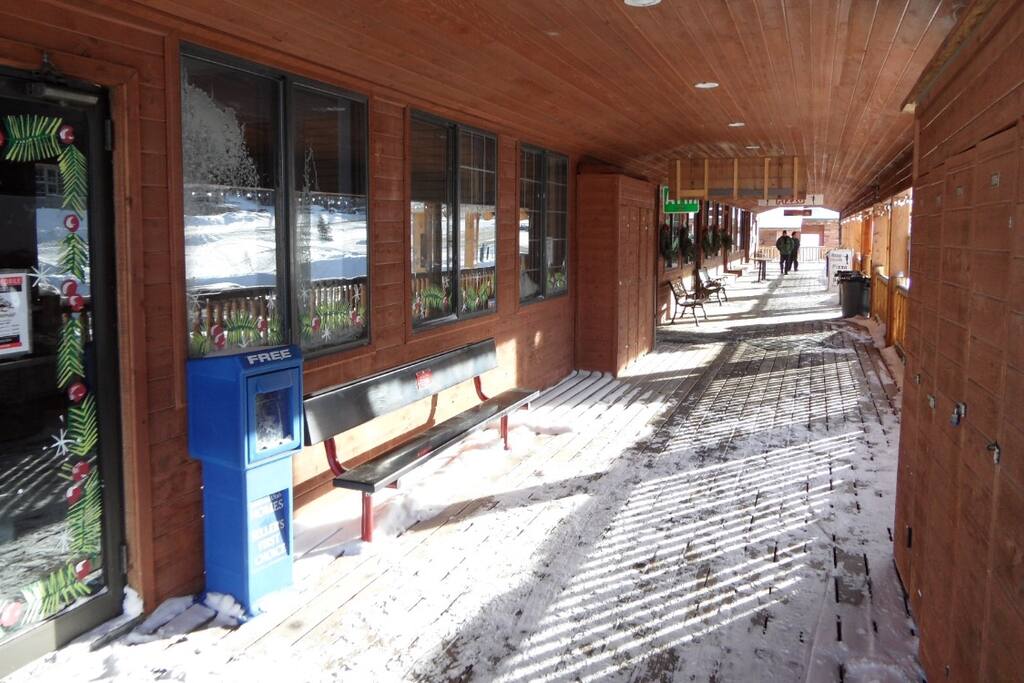 Covered Terrace and private Ski Lockers