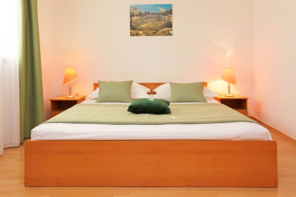 master bedroom with double bed