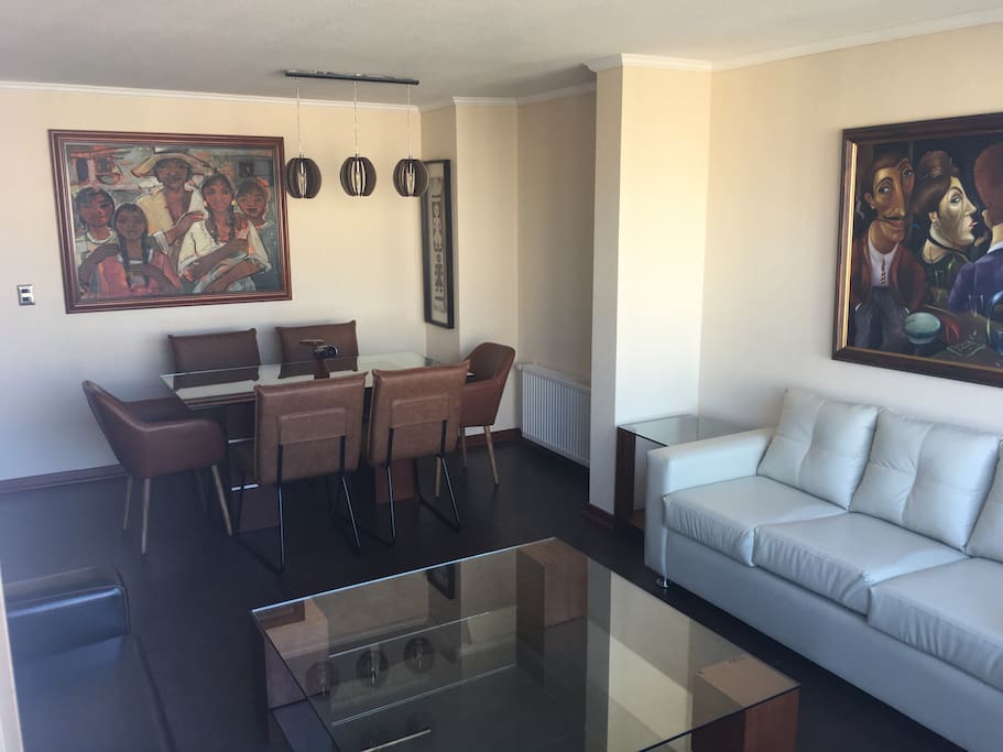 Amplio y luminoso living comedor