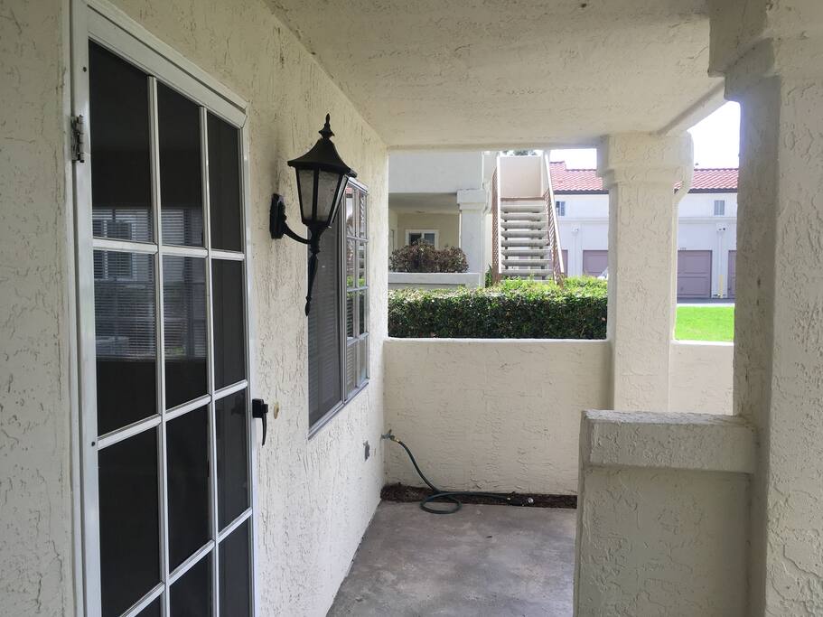 Dedicated entrance and patio (non-shared)
