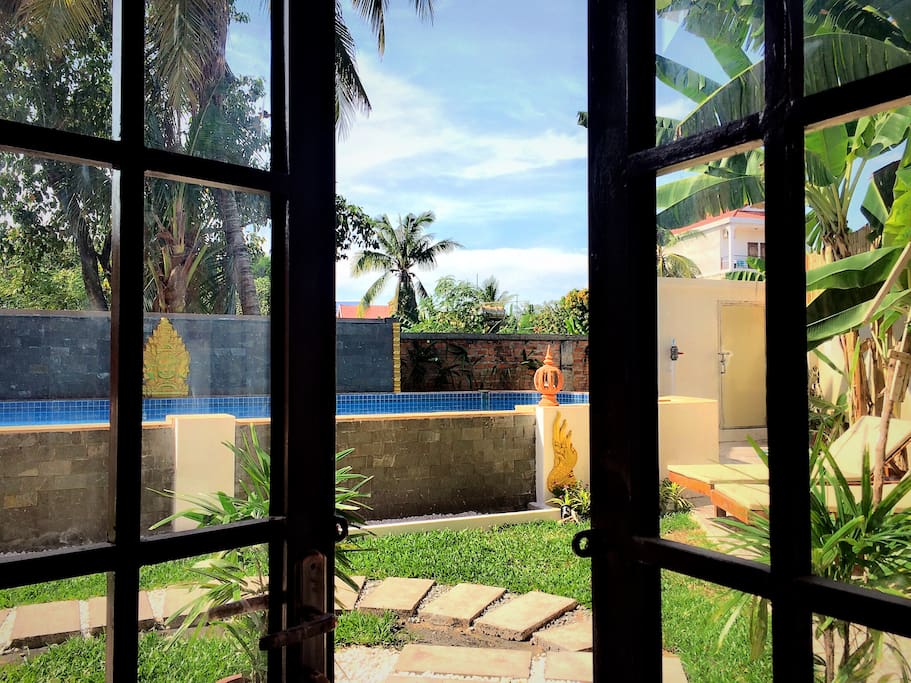 French Doors to Pool