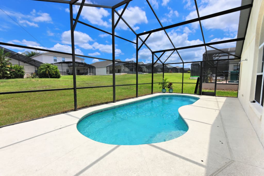 Screened pool, let the sun in and keep the bugs out!