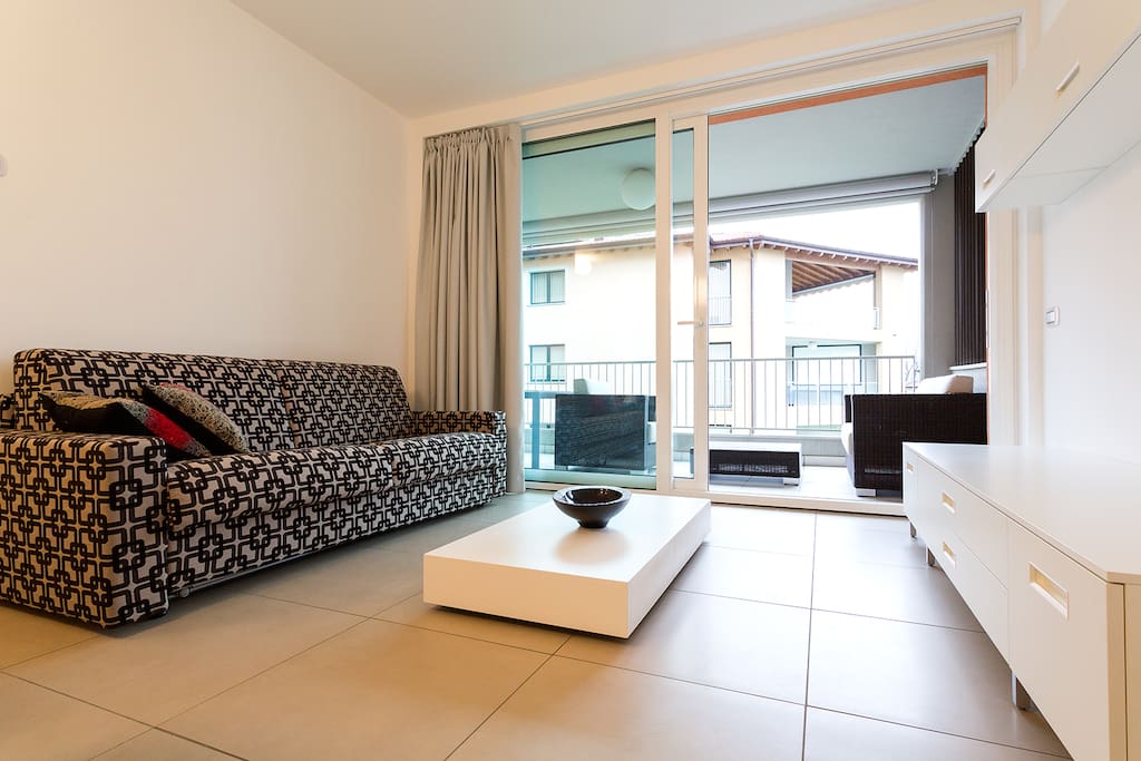Living area with access to the terrace