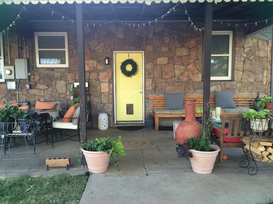 Shared back patio area