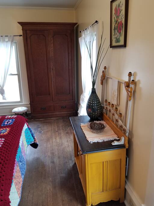 Antique wardrobe for storage and 1800 furniture with a story!~