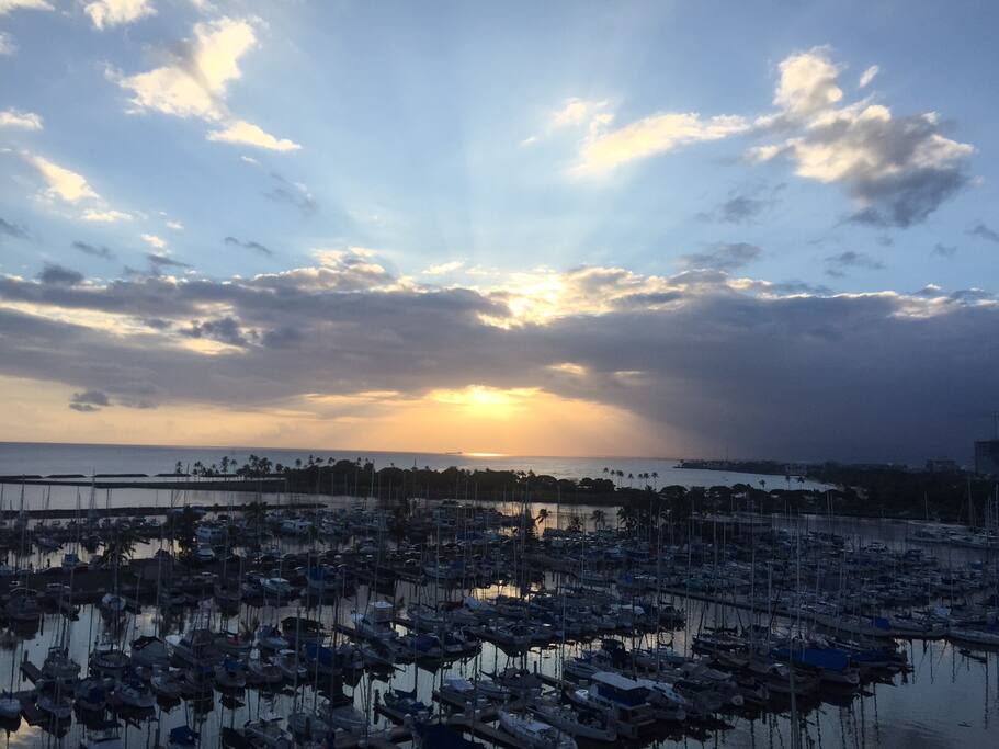 Sunsets over the Marina